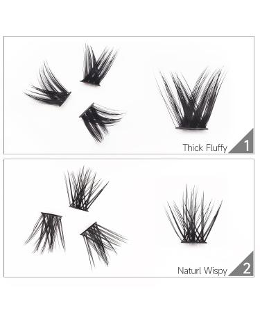 MilyBest DIY Lash Extension Kit: 156Pcs Individual Lash Extensions for Easy At-Home Application - Reusable Soft False Eyelashes for Natural Look - Faux Mink Cluster Lashes (MIX-10-16mm) - Buy Online on SooperMarket.com