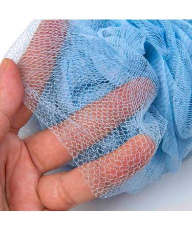 Arswin Loofah Back Scrubber for Shower | Long Handle Bath Sponge | Exfoliating Luffa Pouf on a Stick | Soft Nylon Mesh Cleaner | Women & Men | Blue - Buy Online on SooperMarket.com