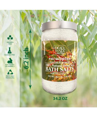 Dead Sea Collection Eucalyptus Bath Salts - 970g Organic Sea Salt for Relaxation & Aromatherapy Spa Experience - Buy Online on SooperMarket.com