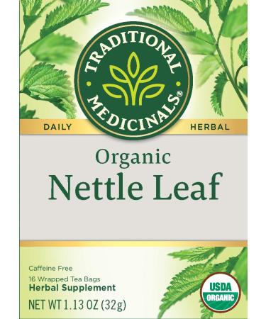 Organic Nettle Leaf Herbal Tea - Caffeine-Free, 16 Wrapped Bags | Traditional Medicinals - Buy Online on SooperMarket.com