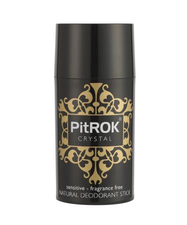 PitROK Original Crystal Natural Deodorant Stick 1x100g. Refillable 'Push-Up' Format. Vegan Cruelty Free Fragrance Free. Sensitive Skin.