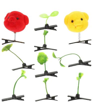 KALLORY 10pcs Bean Sprout Hair Clips - Cute Green Pea Barrettes for Girls - Buy Online on SooperMarket.com
