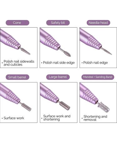 MelodySusie Portable Electric Nail Drill - Professional Efile Kit for Acrylic & Gel Nails - Manicure/Pedicure Tool in Purple - Buy Online on SooperMarket.com