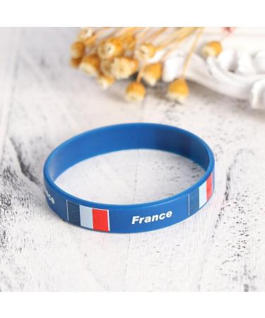 Shop LUOEM Silicone Bracelets - France Flag Football Fan Gear | 2018 World Cup 6-Pack - Buy Online on SooperMarket.com