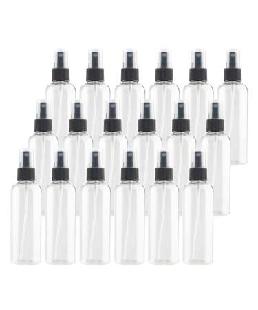 TIANZD 24 Pieces Empty 100 ml Clear PET Plastic Fine Mist Pump Spray Bottles with Black Top Portable Sprayer for Perfume Water Cosmetic Travel Containers Refillable 2x Funnel