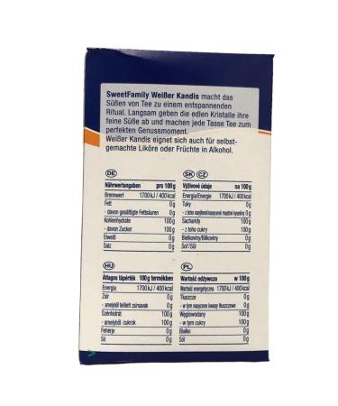 Nordzucker Sweet Family Kandis White Rock Candy 6-Pack (6x500g) - Premium International Shipping Available - Buy Online on SooperMarket.com
