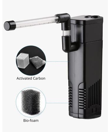 NICREW Aquarium Internal Filter - Submersible Power Filter with Aeration System for 2-5 Gallon Fish Tanks - Buy Online on SooperMarket.com