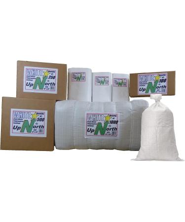UpNorth Sandbags - 10 Pack Empty Woven Polypropylene Sand Bags with Ties, UV Protection - 14 x 26 White - Buy Online on SooperMarket.com