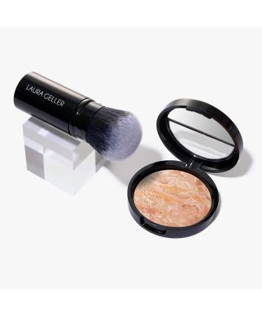 LAURA GELLER NEW YORK Baked Balance-N-Glow Illuminating Color Correcting Foundation - Fair - Retractable Airbrush Kabuki Brush (2 PC)