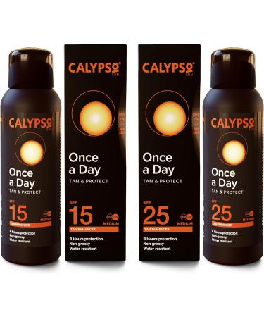 Calypso Once A Day Tan & Protect SPF15 and SPF25 Multipack - Buy Online on SooperMarket.com