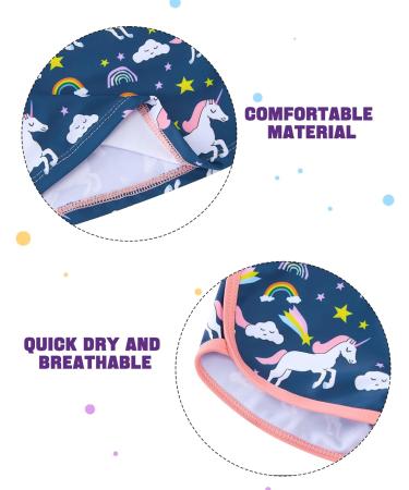 Girls Long Sleeve Swimsuit Set | UPF 50+ Protection | 9-10 Years | Pink Unicorn - Buy Online on SooperMarket.com