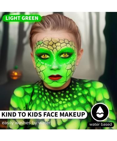 Go Ho Water Based Light Green Face Paint Stick 1.06 Oz - Washable Cream Body Paint for Grinch Costume Makeup, Theater, Halloween, SFX Cosplay - Adults & Children - Buy Online on SooperMarket.com