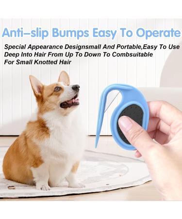 2 PCs Pet Knotting Comb Set - Effective Hair Removal for Cats & Dogs | Blue & Green Knitting Comb for Matted Fur - Buy Online on SooperMarket.com