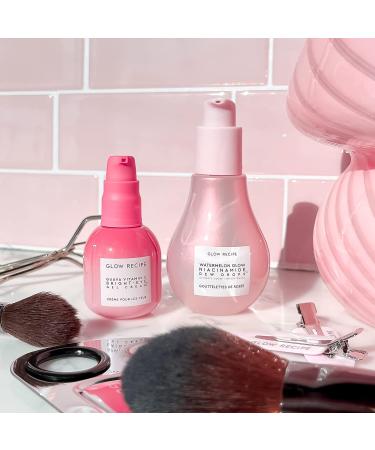 Glow Recipe Glowy Skin Prep Besties: Watermelon Niacinamide Dew Drops + Guava Vitamin C Eye Gel - Hydrating Serum & Under Eye Brightener Kit - Buy Online on SooperMarket.com