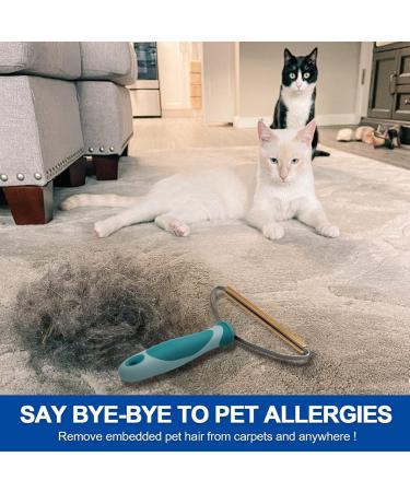 Pet Hair Remover Pro: Deep Cleaning Tool for Dog Cat Hair, Lint Cleaner, Portable Fur Removal Brush for Carpet, Couch, Furniture - Green & Grey - Buy Online on SooperMarket.com