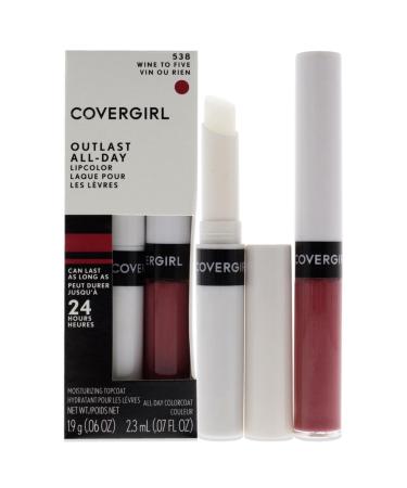 Covergirl Outlast All-Day Lip Color With Topcoat  Wine to Five  Pack of 1 WINE TO FIVE 1 Count (Pack of 1)