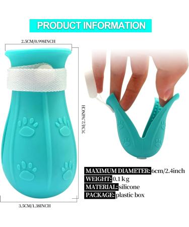 LLMSIX 4PCS Cat Anti-Scratch Boots - Adjustable Silicone Paw Protector Shoes for Home Pet Shower and Nail Trimming (Blue) - Buy Online on SooperMarket.com