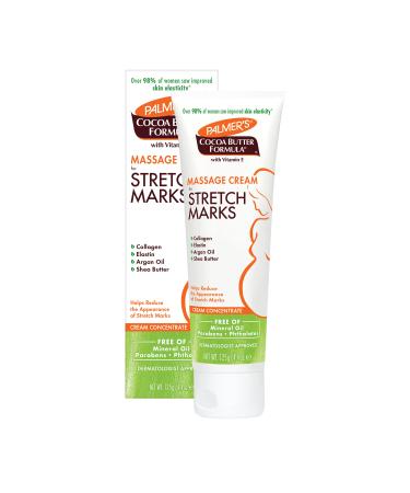 Palmer's Cocoa Butter Formula Massage Cream for Stretch Marks and Pregnancy Skin Care, 4.4 Ounces (Pack of 2)