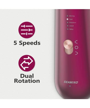 Rechargeable Cordless Electric Nail File Kit - 5 Speeds Professional Manicure Pedicure Set for Thick Nails - Buy Online on SooperMarket.com