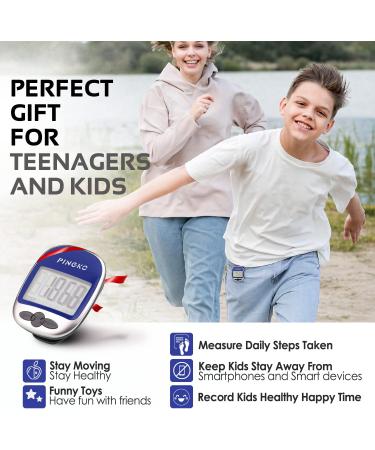 PINGKO Portable LCD Pedometer for Jogging, Hiking, Running & Walking - Blue | Step Counter with Calorie Burn Tracker - Buy Online on SooperMarket.com