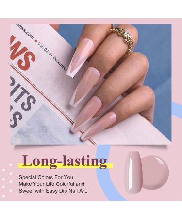 Dipping Powder Sheer Nude Collection | Natural Dry Gel Polish | Salon Quality | 0.98oz per box (HJ-ND064B-LS05) - Buy Online on SooperMarket.com
