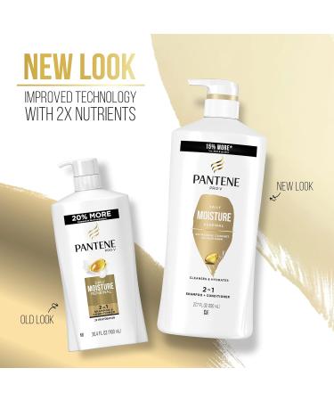 Pantene 2-in-1 Shampoo & Conditioner Twin Pack with Hair Treatment Set - Daily Moisture Renewal for Dry and Color-Treated Hair (Set of 3) - NEW Version - Buy Online on SooperMarket.com