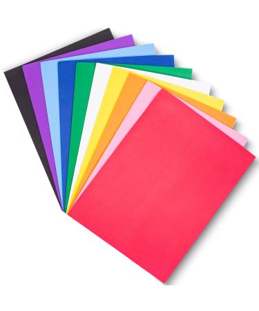 EVA Foam Sheets  9 x 12 Inch  10 Colors  2mm Thick Handicraft Foam Paper for Arts and Crafts  by ACTIVITYya - 10 Sheets ASSORTED