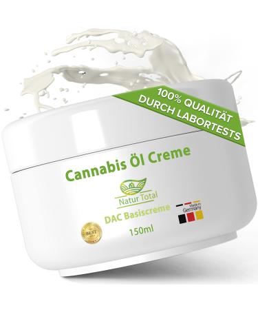 Pure hemp oil cream CB OIL: 150ml hemp oil incorporated into a base cream according to DAC German Pharmacy Codex