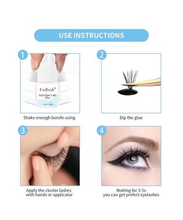 5ml Individual Lash Glue for DIY Cluster Lash Application | Fast Drying 3-5 Seconds | Long Lasting Adhesive for Extensions | 7-15 Days Wear Time - Buy Online on SooperMarket.com