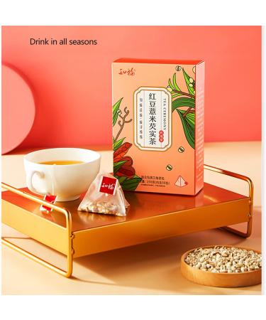 Kadimendium 30 Count Red Bean Dampness Removing Tea Red Bean Pearl Barley Gorgon Fruit Tea Bags Independent Herbal Tea Sampler - Buy Online on SooperMarket.com