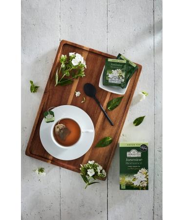 Ahmad Tea Jasmine Romance Green Tea with Jasmine Flowers - 20 Tea Bags (2g) - Ribbon Tea Bags - Pack of 1 - Buy Online on SooperMarket.com