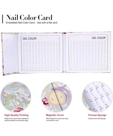 Nail art display 120 color nail color card nail color display book 120 color nail polish color chart nail practice card nail polish display board nail polish display shelf nail art display book - Buy Online on SooperMarket.com