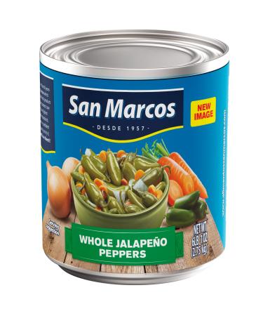 San Marcos Whole Jalapenos, 6 Lb, 97 oz, Carefully handpicked Whole Jalapeos Peppers 6 Pound (Pack of 1)
