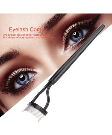 Eyelash Comb Separator Eyelash Eyebrow Brush Mascara Brush and Comb Eyelash Separator with Comb Sleeve Curved Design Makeup Brush Tool - Buy Online on SooperMarket.com