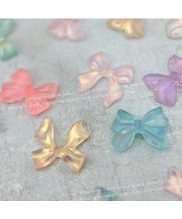 Simple Bowknot 3D Resin Ribbon Bows Manicures Accessories Supplies Resin Bows Decorations - Buy Online on SooperMarket.com