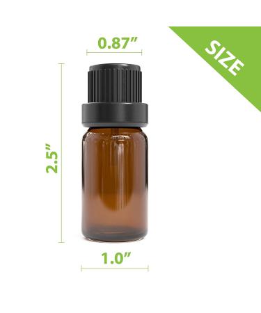 Refillable Empty Amber Glass Bottles for Essential Oils - 12 Pack with Dropper and Cap - DIY Aromatherapy Kit - Buy Online on SooperMarket.com