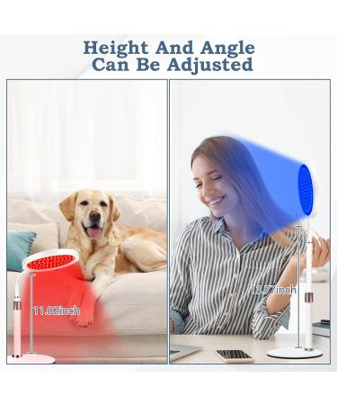 Red Light Lamp for Face 100LEDs Red and Blue Light Device 415nm Blue & 660nm Red & 850nm Infrared Light Adjustable Height Angle & Brightness for Home/Office Use Red&Blue - Buy Online on SooperMarket.com