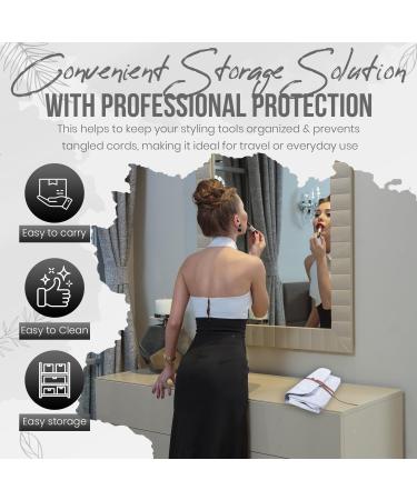 Glamza Hair Straightener Mat & Pouch - Made from Heat Resistant Safety Felt - Ideal for Home & Travel (Light Grey (Pouchy)) - Buy Online on SooperMarket.com