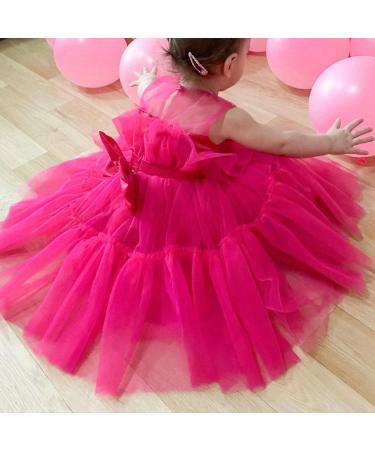 NNJXD Flower Princess Party Dress 766 Hot Pink-a | Baby Girls 3-4 Years - Buy Online on SooperMarket.com