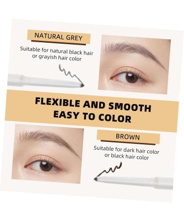 HAPINARY 2pcs Eyebrow Pencil Brown Waterproof Brow Pencil Eyebrow Makeup Pen Brow Pen Brush - Buy Online on SooperMarket.com