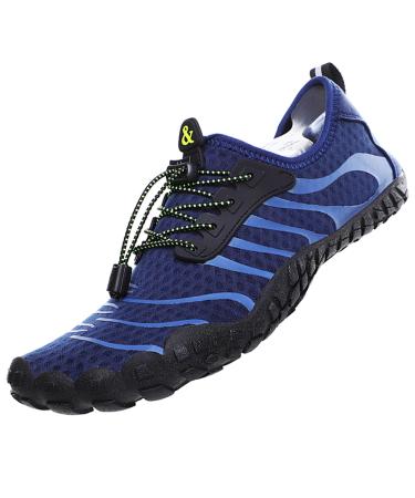 Water shoes bathroom shoes women men beach shoes fast drying drainail holes beach swimming shoes sea shoe surf shoes pool shoes unisex barefoot shoes for kayaking fitness studio 36-46eu 43 EU blue