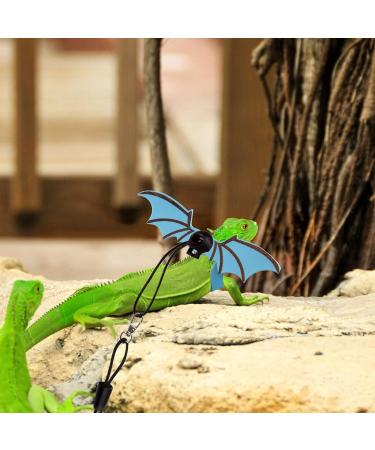 Betinyar Bearded Dragon Carrier Sling Adjustable Bearded Dragon Leash with Wings Pet Carrier Backpack Blue - Buy Online on SooperMarket.com