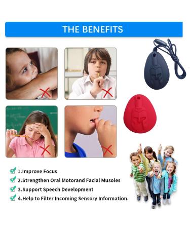 Buy Sensory Chewing Necklace for Autistic Kids | Food-Safe Silicone Tools for ADHD | Oral Sensory Aids for Biting & Teething - Buy Online on SooperMarket.com