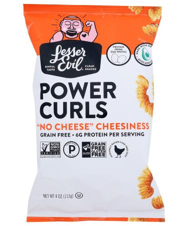 Lesserevil, Power Curls Egg And Cheese, 4 Ounce