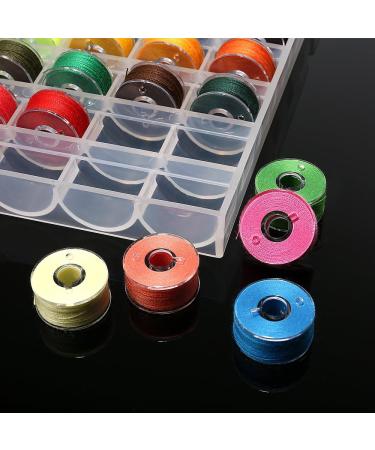 BetyBedy 36Pcs Bobbins and Sewing Threads with Bobbin Case - Pre-Wound Bobbins Set for Multiple Sewing Machines - Standard Size, Assorted Colors - Plastic - Buy Online on SooperMarket.com