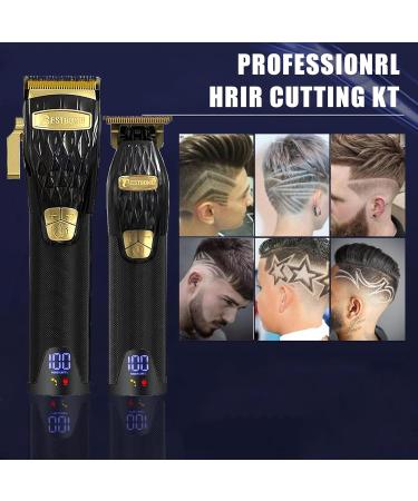 BESTBOMG Hair Clippers Men Professional Beard Trimmer with Rechargeable Base 5 Speed Cordless Electric Grooming Kits 6000RPM with LED Display and 2500mAh/2000mAh Built-in Battery - Buy Online on SooperMarket.com