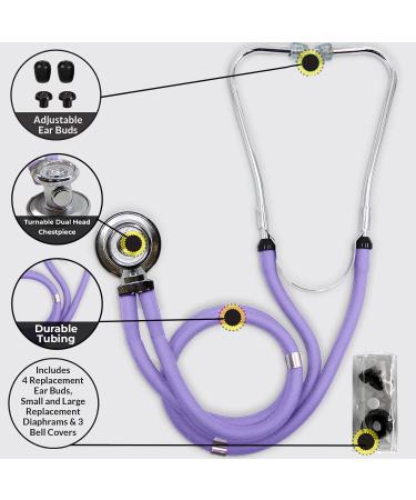 Buy Dixie Ems Sprague-Rappaport Type Two Tube Stethoscope - Lavender | International Shipping Available - Buy Online on SooperMarket.com