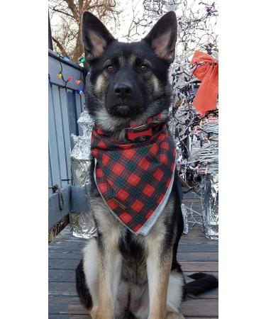 Lionet Paws Dog Bandana Headscarves - Triangular Scarf for Small Medium & Large Dogs - Red & Green Checked (Pack of 1) - Buy Online on SooperMarket.com