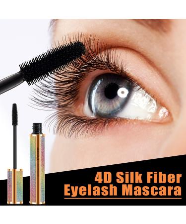 2 Pack Waterproof 4D Silk Fiber Mascara - Volume & Length, No Clump, All Day Wear - Buy Online on SooperMarket.com