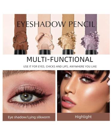 iGuzvaw Matte Eyeshadow Stick Cream to Powder | Waterproof Eye Shadow & Eyeliner Pencil | Long Lasting & Buildable Neutral Eye Makeup (Shimmer 12 Periwinkle Purple) - Buy Online on SooperMarket.com
